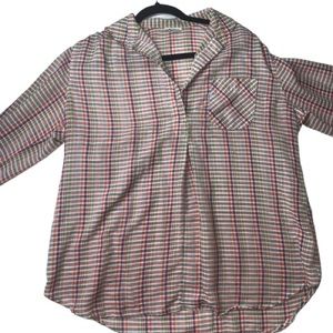 Vintage Shirt Plus Size Levi’s Henley Cotton Shirt Plaid 16w VTG